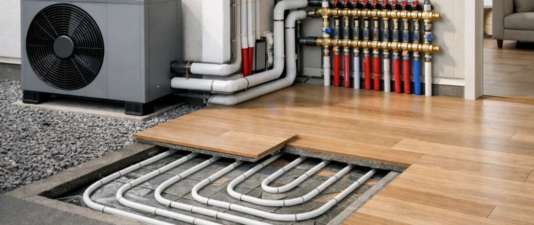 Heat Pump and Radiant Floor Heating